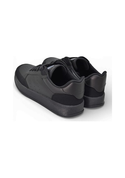 Papatay 1011 Hazır Taban Unisex Spor Ayakkabı Bağcıklı Rahat Sneaker Siyah