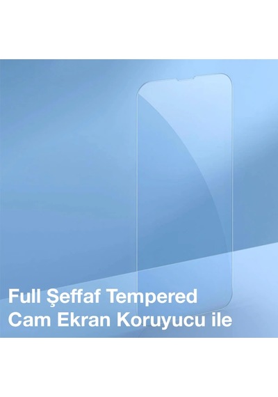 Baseus Crystal İphone 13 Pro Magsafe Silikon Kılıf + Tempered Ekran Koruyucu Set- 5775