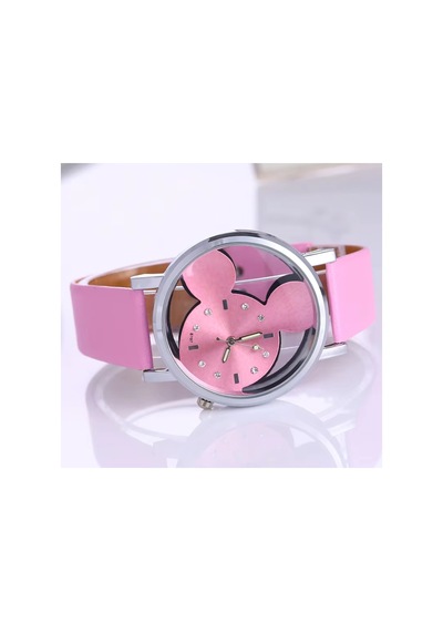 Kadın Pembe Mickey Mouse Saat