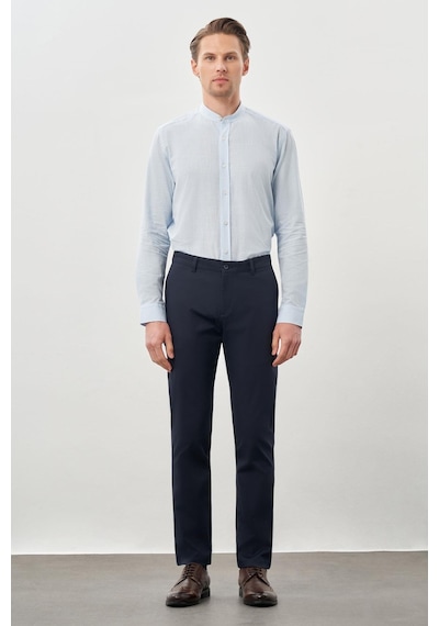 İmza Koyu Lacivert Kendinden Desenli Bez Ayağı Pamuklu Yan Cep Slim Fit Casual Pantolon 1003245168 Koyu Lacivert İmza Koyu Lacivert Kendinden Desenli Bez Ayağı Pamuklu Yan Cep Slim Fit Casual Pantolon 1003245168 Koyu Lacivert