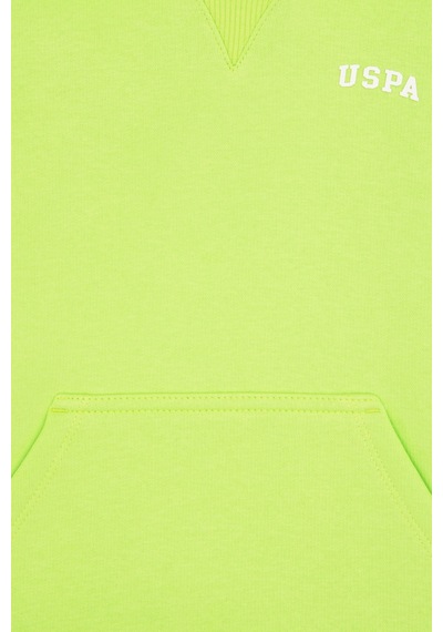 U.S. Polo Assn. Erkek Çocuk Yeşil Basic Kapüşonlu Sweatshirt 50313808-VR020