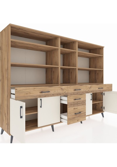 Hyperion Dolap 11 Raflı 5 Çekmeceli 4 Kapaklı 220x44x163 Çam-ayta Çam-aytaşı/çam Hyperion Dolap 11 Raflı 5 Çekmeceli 4 Kapaklı 220x44x163 Çam-ayta Çam-aytaşı/çam