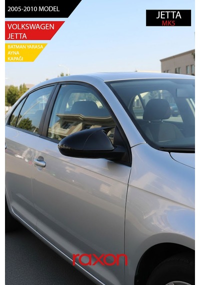 Volkswagen Jetta 2005-2010 Mk5 Batman & Yarasa Ayna Kapağı Parlak Piano Black Sport