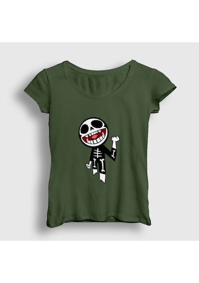 Presmono Kadın Bonesy Gorillaz T-shirt Haki