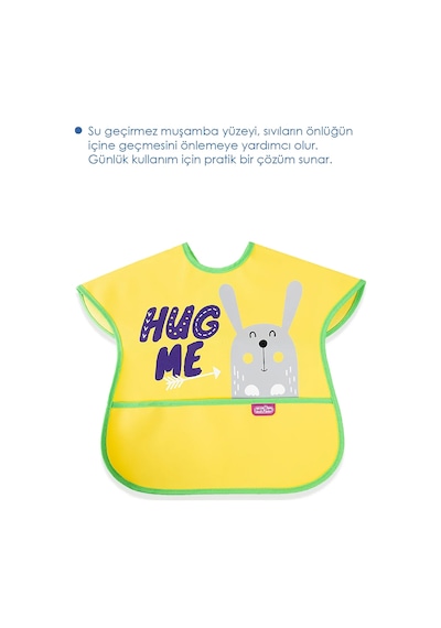 Babyjem Poli Muşamba Mama Önlüğü Büyük Sarı