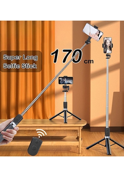 3in1 Bluetooth Kumandalı Ayaklı Selfie Çubuğu Tripod 170 Cm Go Pr