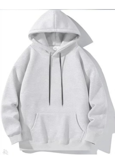 Etiler Collection Erkek Uzun Kol Kapşonlu Basic Sweatshirt Hoodie - Gri