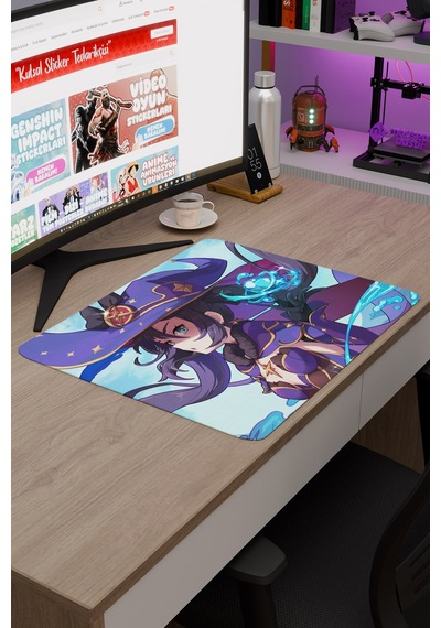 Mona Genshin Impact Anime Gacha V1 - 48x40 Xl Gaming Mouse Pad Fare Altlığı