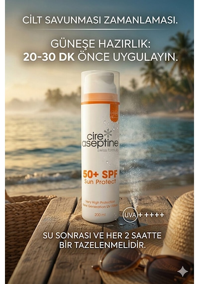 Airless Günes Koruyucu Vücut Spf 50+ Sun Protect 200 Ml