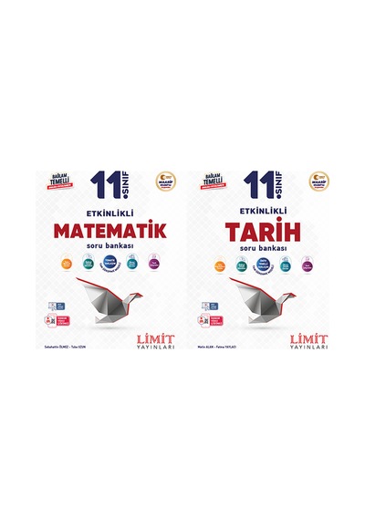Limit 2027 11. Sınıf Matematik + Tarih Soru Bankası Seti 2 Kitap Maarif Model
