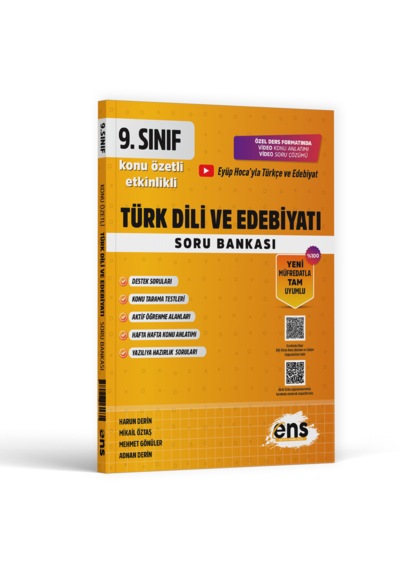 Ens Yayıncılık 9.sınıf Türk Dili Ve Edebiyatı Konu Özetli Etkinlikli Soru Bankası
