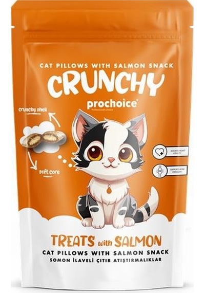 Prochoice Crunchy Salmon, Kediler İçin Somon Balığı İlaveli Çıtır Atıştırmalık 60gr