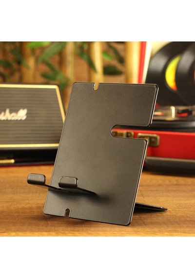 Siyah Metal Telefon Ve Saat Stand Telefon Ve Saat Tutucu