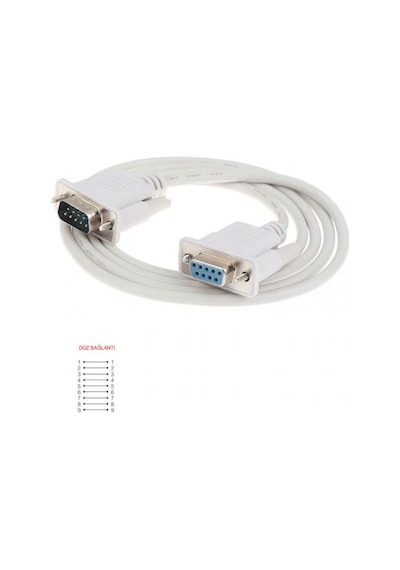 Rs232 Dişi Erkek Kablo Rs232 Seri Com Uzatma Kablosu Db9 Dişi Erkek Kablo 10m