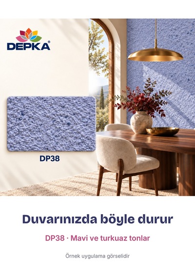 Depka Pamuk Sıva Dp38 2 Kg 7-8 M² İpek Sıva Alternatifi Isı Ve Ses Yalıtımlı Dekoratif Sıva