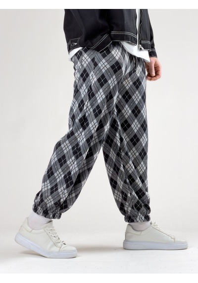 Cocopelli Desenli Gri Erkek Baggy Pantolon Coc2786 Gri