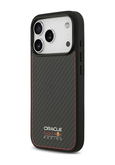 Apple Uyumlu iPhone 17 Pro Kılıf Redbull Lisanslı M-safe Şarj Özellikli Karbon Fiber Kevlar Kapak Siyah