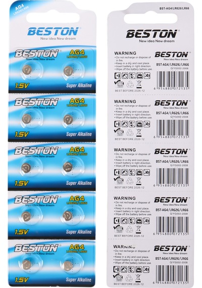 Oxford Ag4 Lr626 Alkalin Saat Pili 10 Lu Paket Küçük Pil Saat Pili Düğme Pil