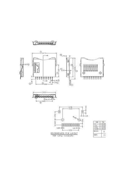 Micro Sd Kart Soketi Hafıza Kartı Microsd Kart Bellek Yaylı Kart Algılayıcı 8 + 2 Pin Konnektör