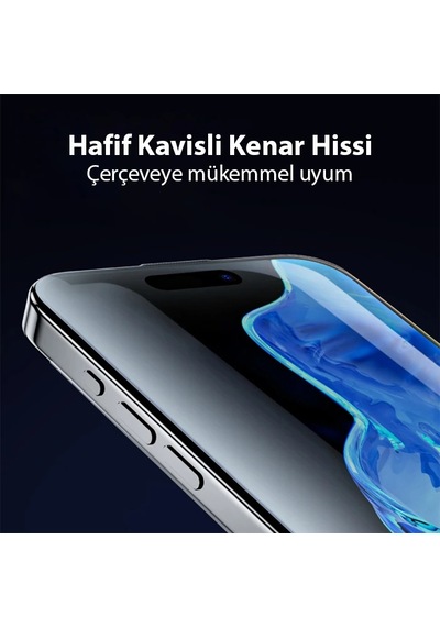 Ally Apple iPhone Uyumlu 15 Pro Full Hd Kırılmaz Cam Ekran Koruyucu- 5775