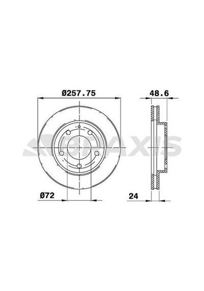 Braxis Ae0215 Ön Fren Disk Aynası Havalı Mazda 626 Fs 92-97 M6 92-97 285x4 Ga4y3325xj