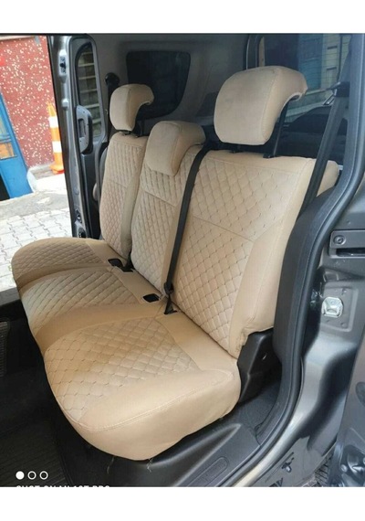 Fiat Doblo 2011 22 Arası Arka Sırt Arka Oturma 2 1 Krem Zemin Krem Nakışlı Taytüyü Krem Deri