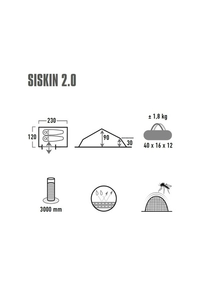 Siskin 2 Kişilik Kamp Çadırı Genel