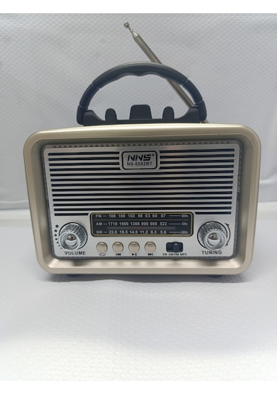 Radyo Ses Bombası Usb Tf Aux Bluetooth Hoparlör Tws Bağlantı - Kahverengi- Tek Ebat