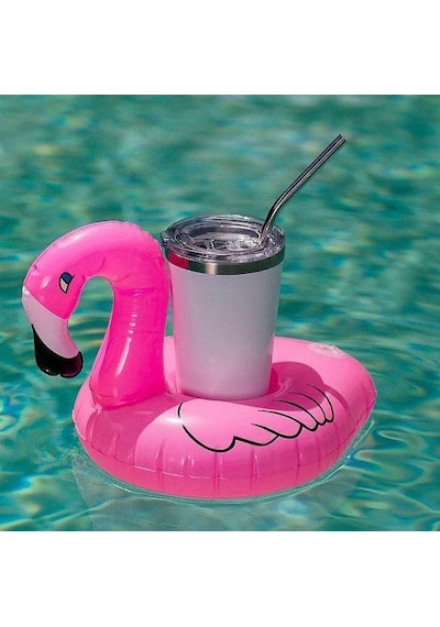 Flamingo Şişme Havuz Deniz Bardak Tutucu Float Bar Çok Renkli