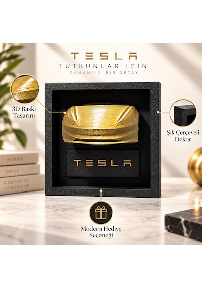 Tesla Temalı 3d Baskı Araba Figürlü Dekoratif Çerçeve Masaüstü Dekor Tsl-3d-blk-gld-01 Tesla Temalı 3d Baskı Araba Figürlü Dekoratif Çerçeve Masaüstü Dekor Tsl-3d-blk-gld-01