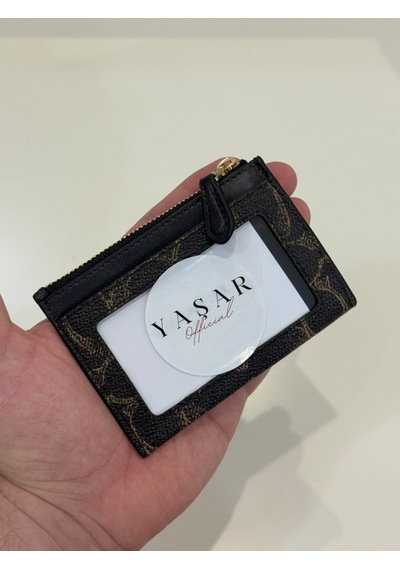 Coach Mini Id Skinny Case Kartlık-cüzdan Siyah - Altın