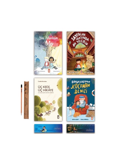 Timaş Çocuk Sayfalar Arasında Yolculuk - Üç Kedi Üç Hikaye - Yeni Arkadaşım Mo Set 4 Kitap