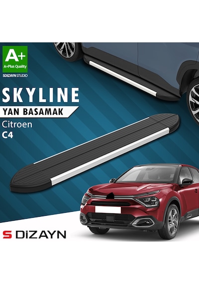 S-dizayn Citroen C4 3 Skyline Aluminyum Yan Basamak 183 Cm 2021 Üzeri A+ Kalite