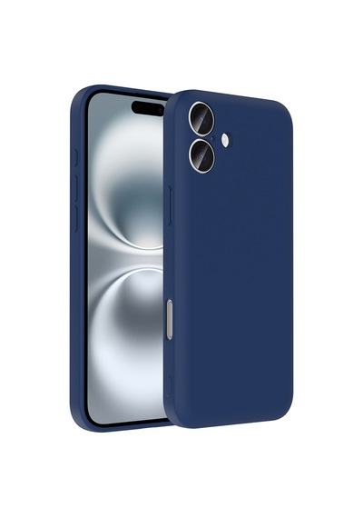 Apple Uyumlu iPhone 16 Plus Kılıf Kamera Korumalı Kartlık Hazneli Zore Vitra Kapak Lacivert