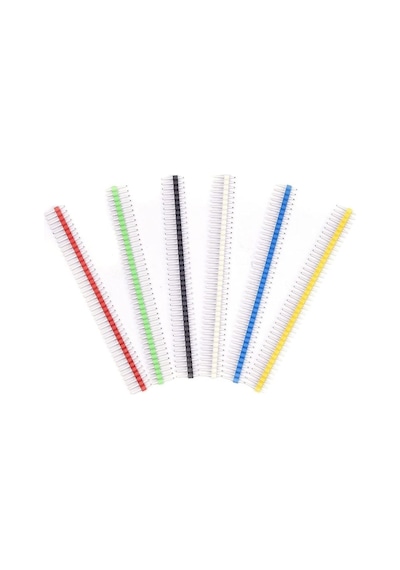 30 Adet 40 Pin Erkek Header Seti 6 Renkli 2.54mm Kırılabilir