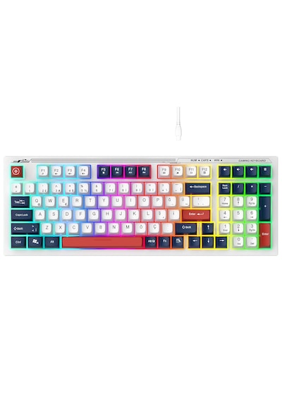 Everest Kb-98 Sılent Beyaz/mavi/kırmızı Sessiz Rainbow Q Membrane