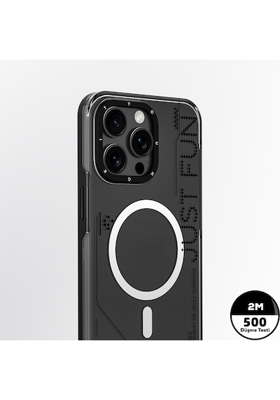Apple iPhone 16 Pro Uyumlu Kılıf Magsafe Şarj Özellikli Çıkarılabilir Arka Yüzeyli Youngkit Mecha Siyah