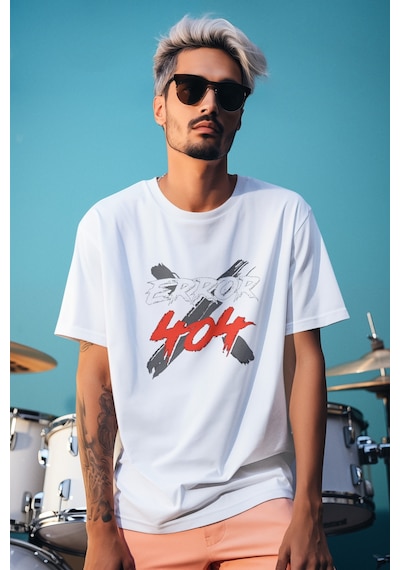 Stil X Yeni Sezon Oversıze Erkek T-shırt, Sizi Anlatan Tasarımlar Beyaz-4
