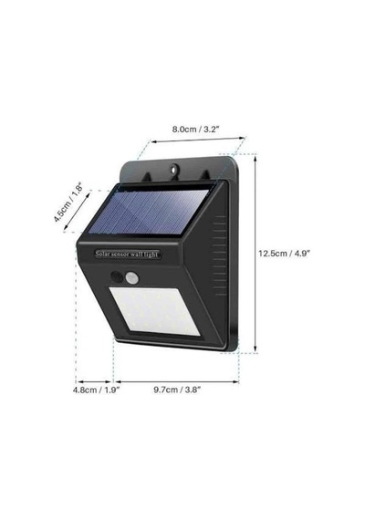 Zengemtx Bahçe Aydınlatma Sensörlü Güneş Enerjili Duvar Lambası 40 Led Işık