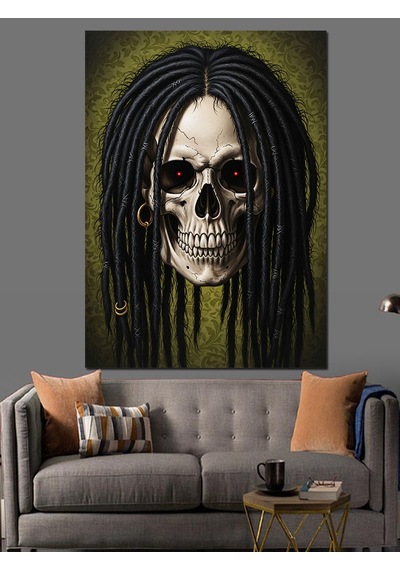 Ahşap Tablo Dreadlock Saçlı Siyah Kadın