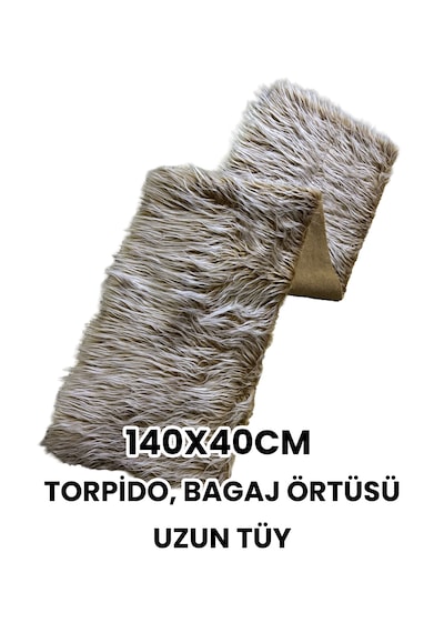 Pelüş Torpido Koruma Örtüsü Uzun Tüylü Kahverengi