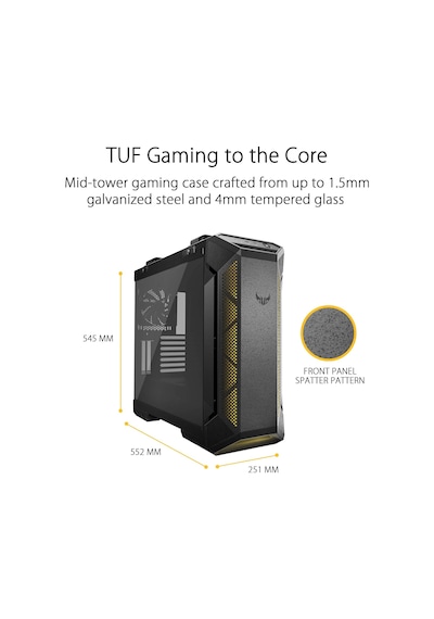 Asus Tuf Gaming Gt501 Rgb Fanli Temperli Cam Usb 3.1 Atx/eatx Oy
