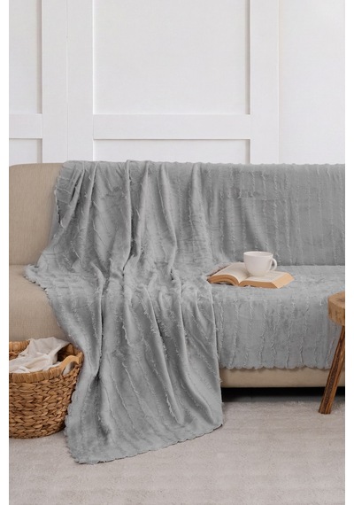 Elart Stil 170x215 Cm Koltuk Örtüsü Gri