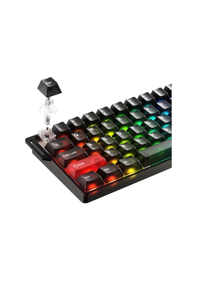 Cool 60 Black-clear %60 Ice Blade Manyetik Switch 8k Hz He Hotswap Rgb İngilizce Gaming Klavye