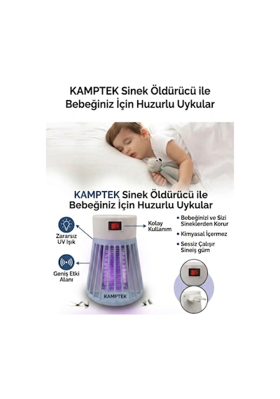 Kamptek Prize Takılan Uv Işıklı Sinek Ve Böcek Öldürücü Lamba - Elektrikli Voltaj Şoklu Sivrisinek Kovucu