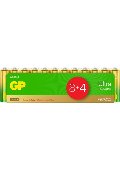 Ultra Alkalin Lr6 - Aa Boy 1.5v Pil 12'li Shrink