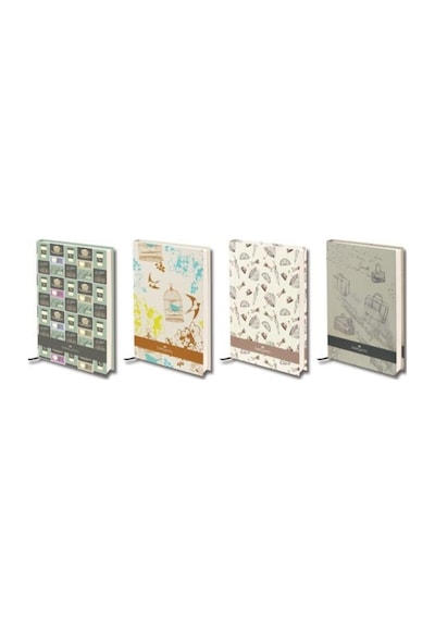 Modelist Defter Nostalji Çizgisiz Sert Kapak 120 Yaprak Karışık