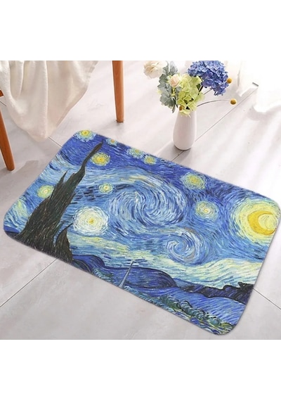 Van Gogh Yıldızlı Geceler Paspas