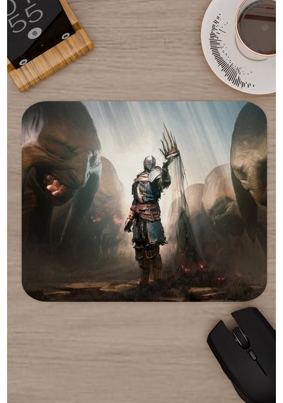 Dark Souls Kaymaz Dikişli Kauçuk Oyuncu Mousepad V4 - 22x18 Gaming Mouse Pad Fare Altlığı