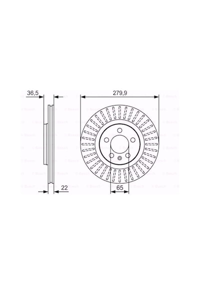 Vw New Beetle 1.8 T 2002-2010 Bosch Ön Fren Diski N11.5512